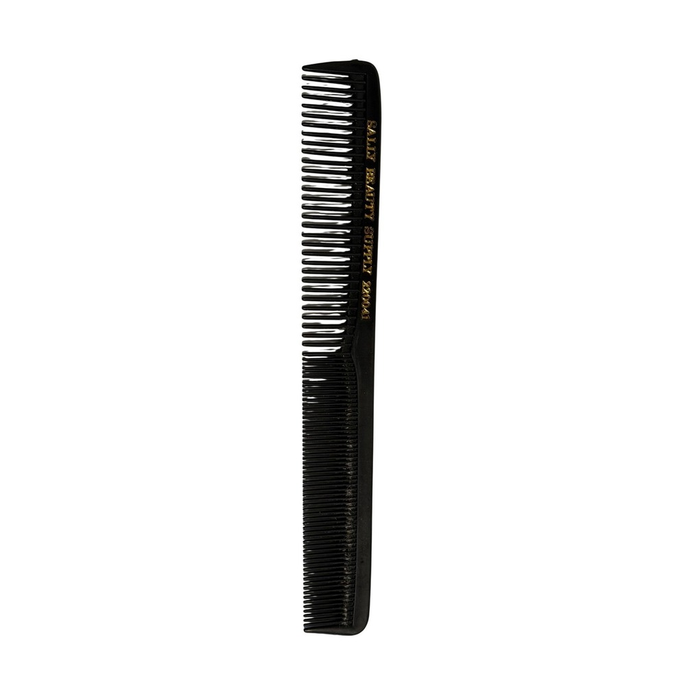 VTG‎ Sally Beauty Supply Dressing Comb Black Gold 220041 Dual Tooth Styling Tool